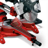 Einhell Ingletadora TC-SM 2534/1 Dual (máx. 2350 W, Función de tracción integrada, cabezal de sierra inclinable, tope de pieza de trabajo, láser, Incluye hoja de sierra de precisión de carburo)