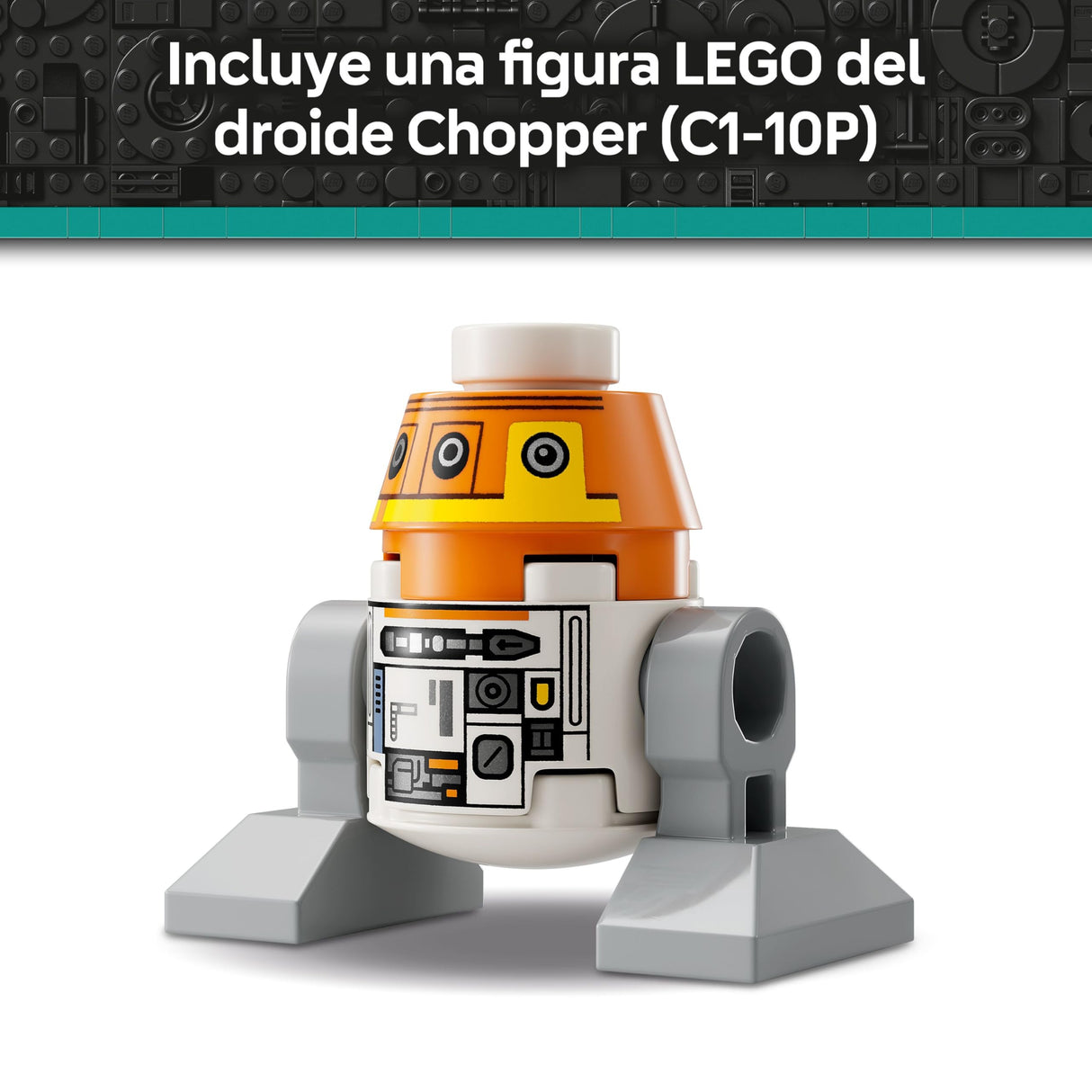 LEGO Star Wars 75416 Droide Astromecánico Chopper (C1-10P) - Juguete de Ahsoka - Figura Articulada - Cabeza Móvil Activada por Palanca y Extremidades Ajustables - Regalo para Niños y Niñas de 10+ Años