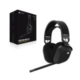 Corsair HS80 RGB WIRELESS Auriculares Inalámbricos para Juegos Multiplataforma RGB - Dolby Atmos - Micrófono Omnidireccional - Compatible con iCUE - PC, Mac, PS5, PS4 - Carbono