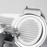 Cortadora de fiambre eléctrica H.Koenig MSX250, profesional, precisa, espesor de corte 0-12 mm, cuchilla italiana de 25 cm, afilador integrado, amplia bandeja, 282 rpm, plateado