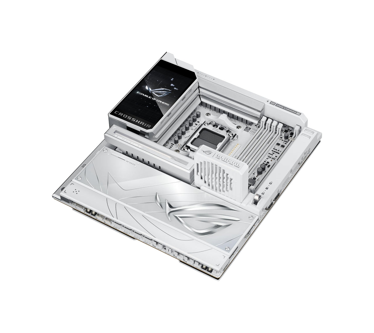 ASUS ROG CROSSHAIR X870E GLACIAL - Motherboard - E-ATX - Socket AM5 - AMD X870E Chipsatz - USB4, USB-C 3.2 Gen2, USB 3.2 Gen 2, USB 3.2 Gen 1, USB-C 3.2 Gen 2x2 - Wi-Fi 7, Bluetooth, 2 x 10 Gigabit L