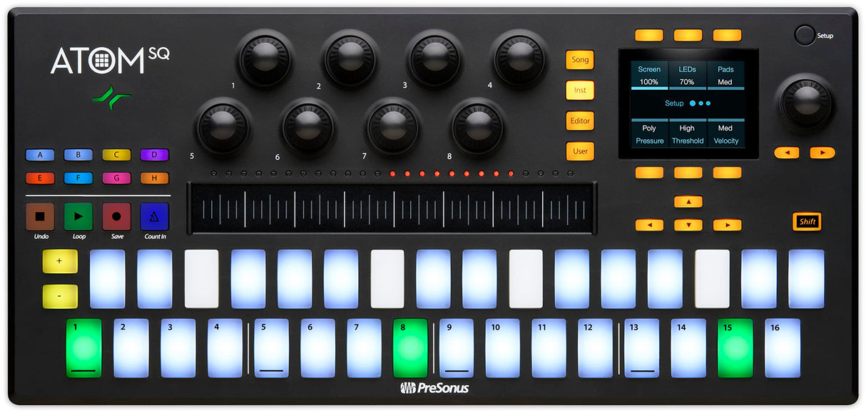 PreSonus ATOM SQ Teclado MIDI de Rendimiento, Multicolor