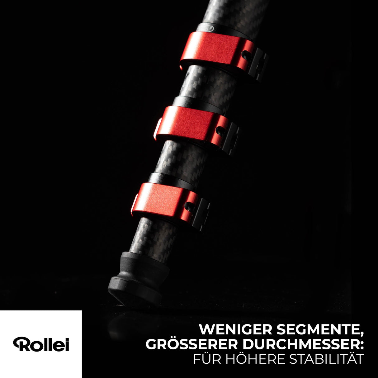 Rollei Trípode de Carbono Easy Traveler XL – 10 kg de Capacidad de Carga, construcción Estable, Ultraligero, Compacto, función de Bloqueo sin Esfuerzo