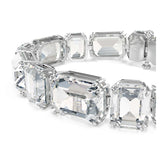 Swarovski Pulsera Tennis Millenia, Talla octogonal, Blanca, Baño de rodio