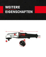 KS Tools 515.1625 Atornillador de impacto angular a aire comprimido de 1/2" MONSTER de alta potencia, 271 Nm