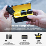 NEEWER CM28 Ultra Inalámbrico Lavalier Solapa Micrófono Sistema Estuche Carga Sin Comprimir 48KHz 24Bit 8GB Almacenamiento Grabación 14H Cancelar Ruido Mini Mic para iPhone iPad Android Cámara PC