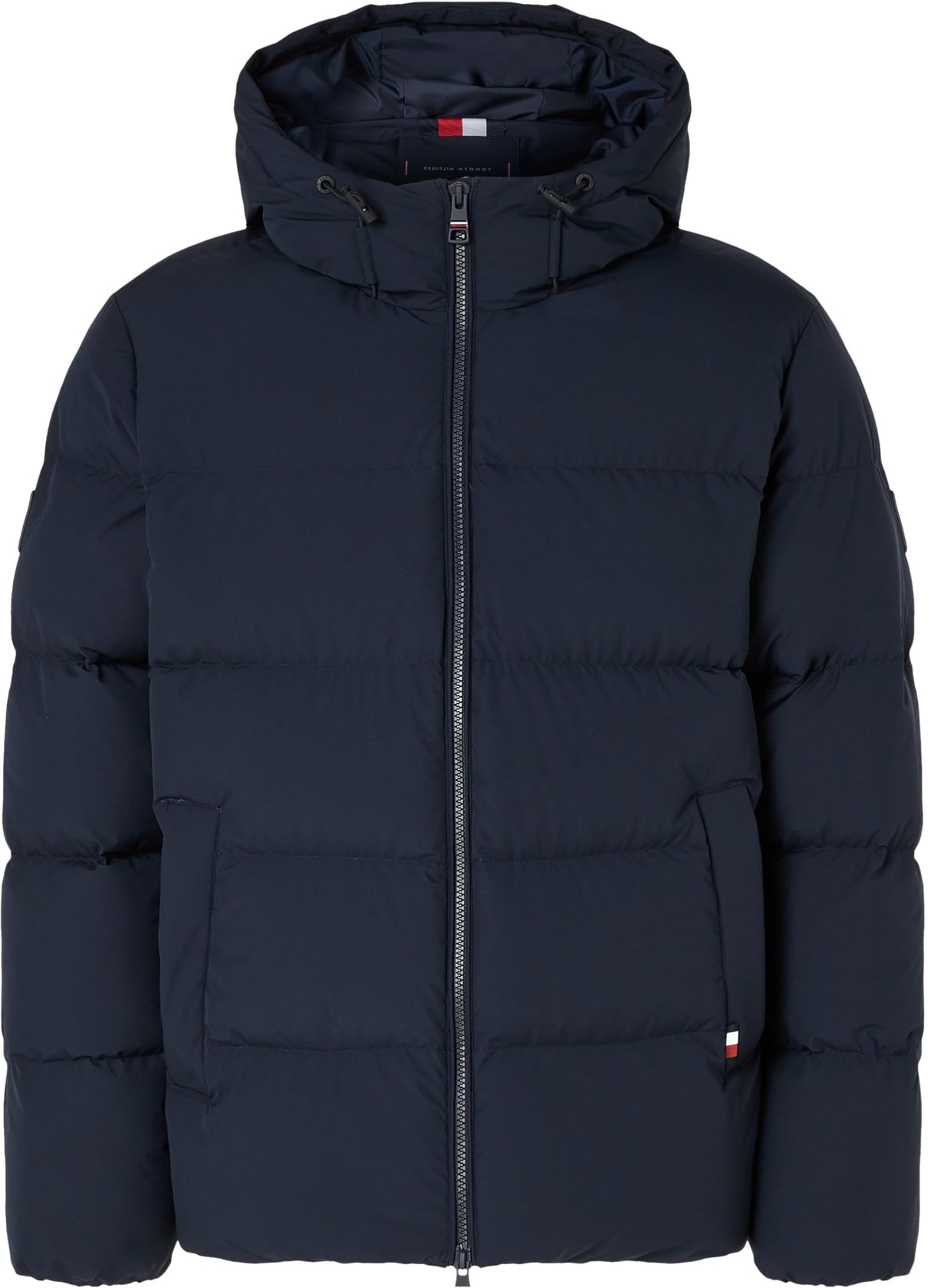 Tommy Hilfiger Cazadora Acolchada Hombre Down Hooded Puffer Jacket con Capucha, Azul (Desert Sky), S