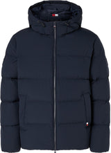 Tommy Hilfiger Cazadora Acolchada Hombre Down Hooded Puffer Jacket con Capucha, Azul (Desert Sky), S