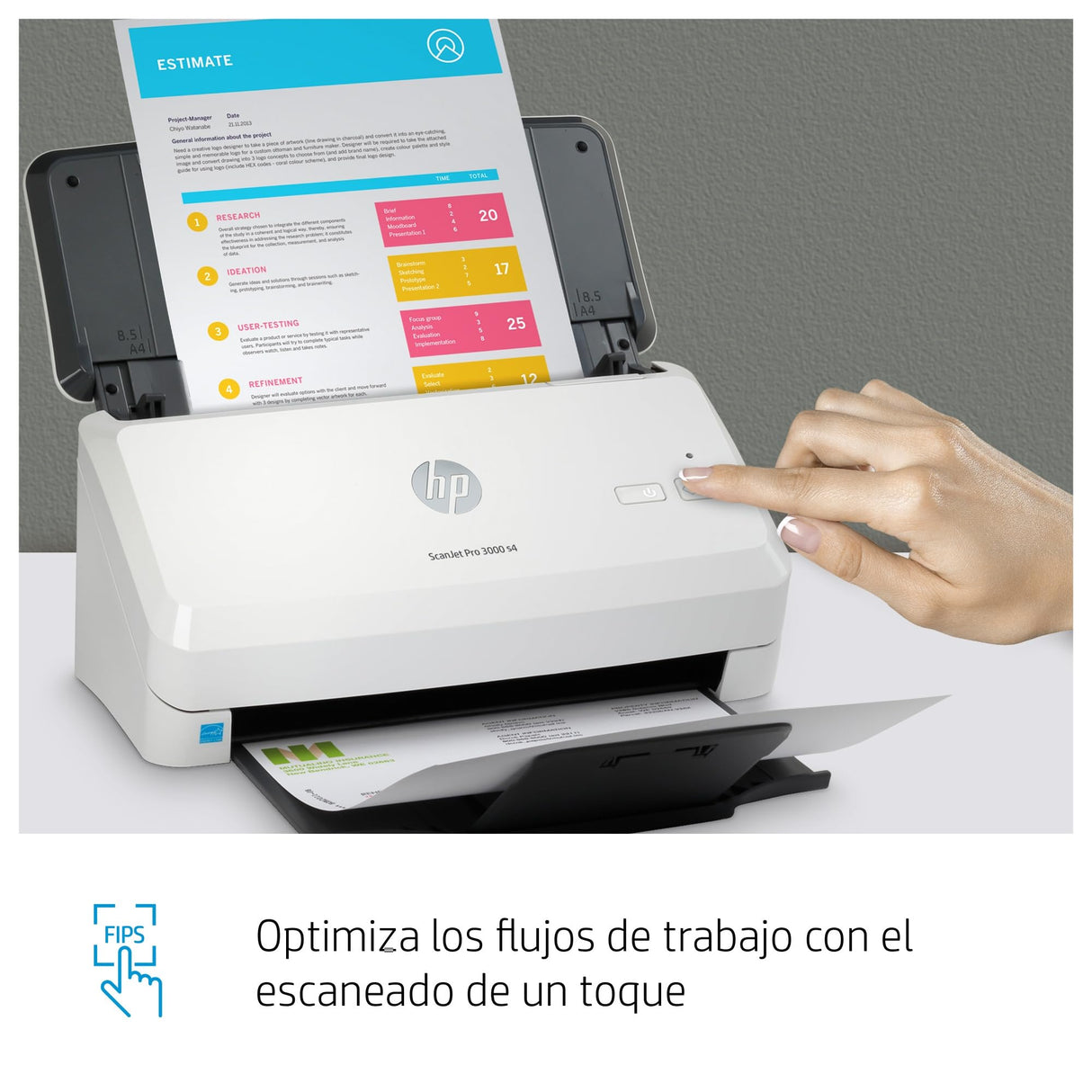 HP ScanJet Pro 3000 s4 - Escáner con alimentador automático de hojas, USB 3.0, 40 ppm, Blanco