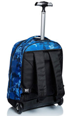 Appack Mochila con Ruedas Big Trolley, YUZER, Deep Blue - Mochila 2 en 1, Mochila Escolar con Carro, Crossover System - Bolso Escolar Niñas Adolescentes - Bolsillo Frontal Bolsillo con Cremallera