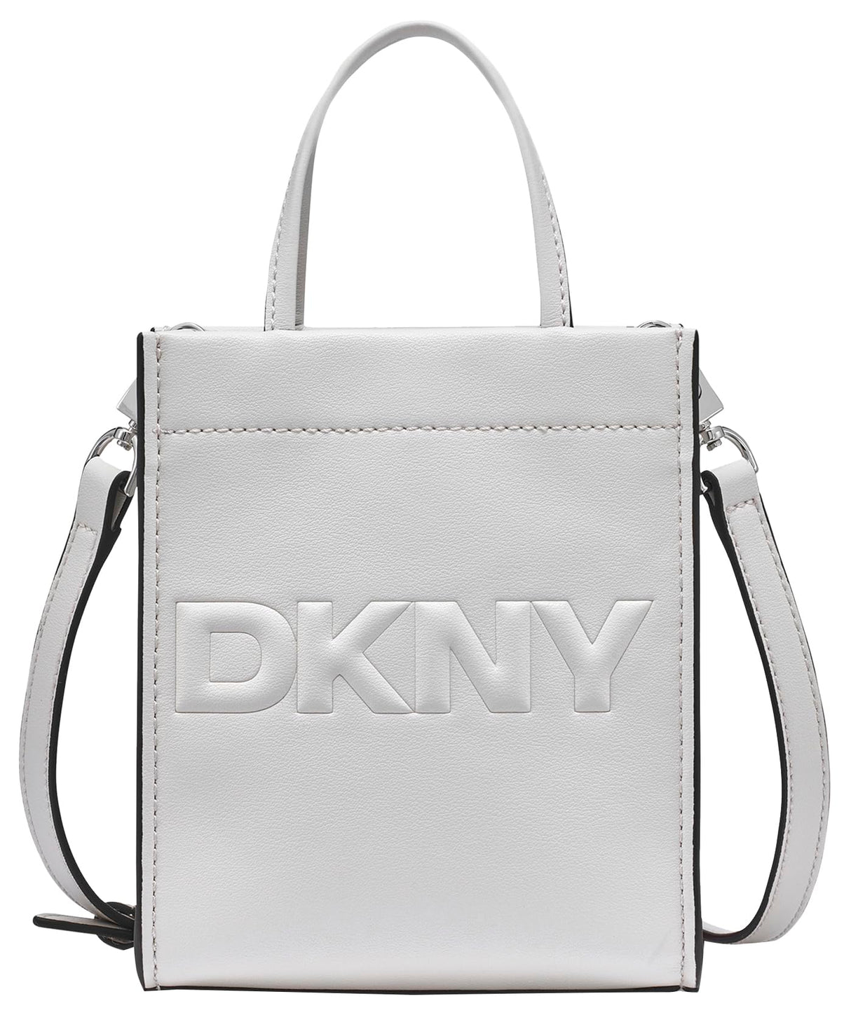 DKNY Carter Mini Tote Crossbody, Bolso de Mano Mujeres, Gris