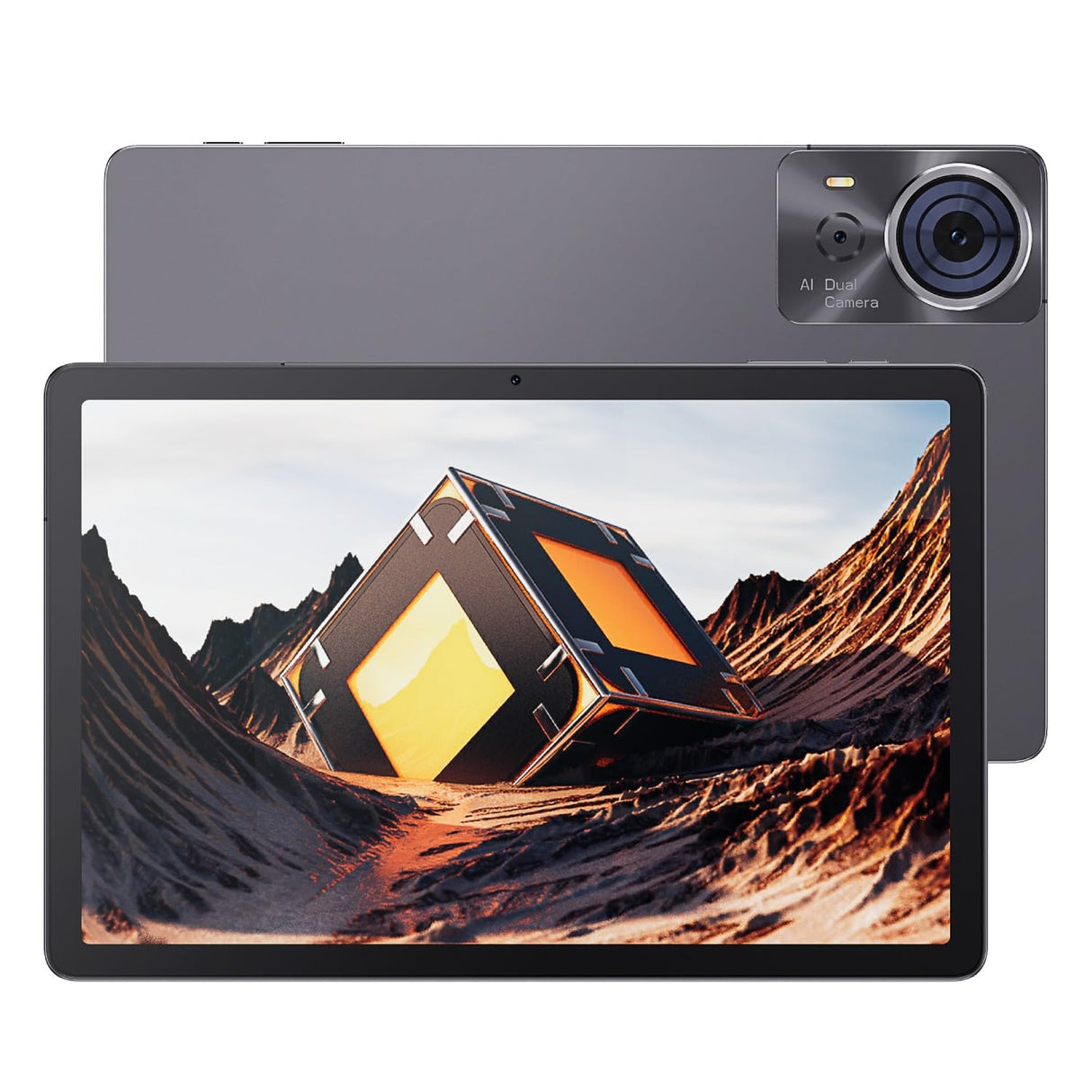 Cubot Tab 70 - Tablet 10.95" HD+, 16GB RAM (6GB+10GB Ext.), 128GB ROM, 4G Dual SIM, Cámara 16MP, Batería 8200mAh, Android 14, Unisoc T616, Gris, Incluye Teclado y Ratón BT
