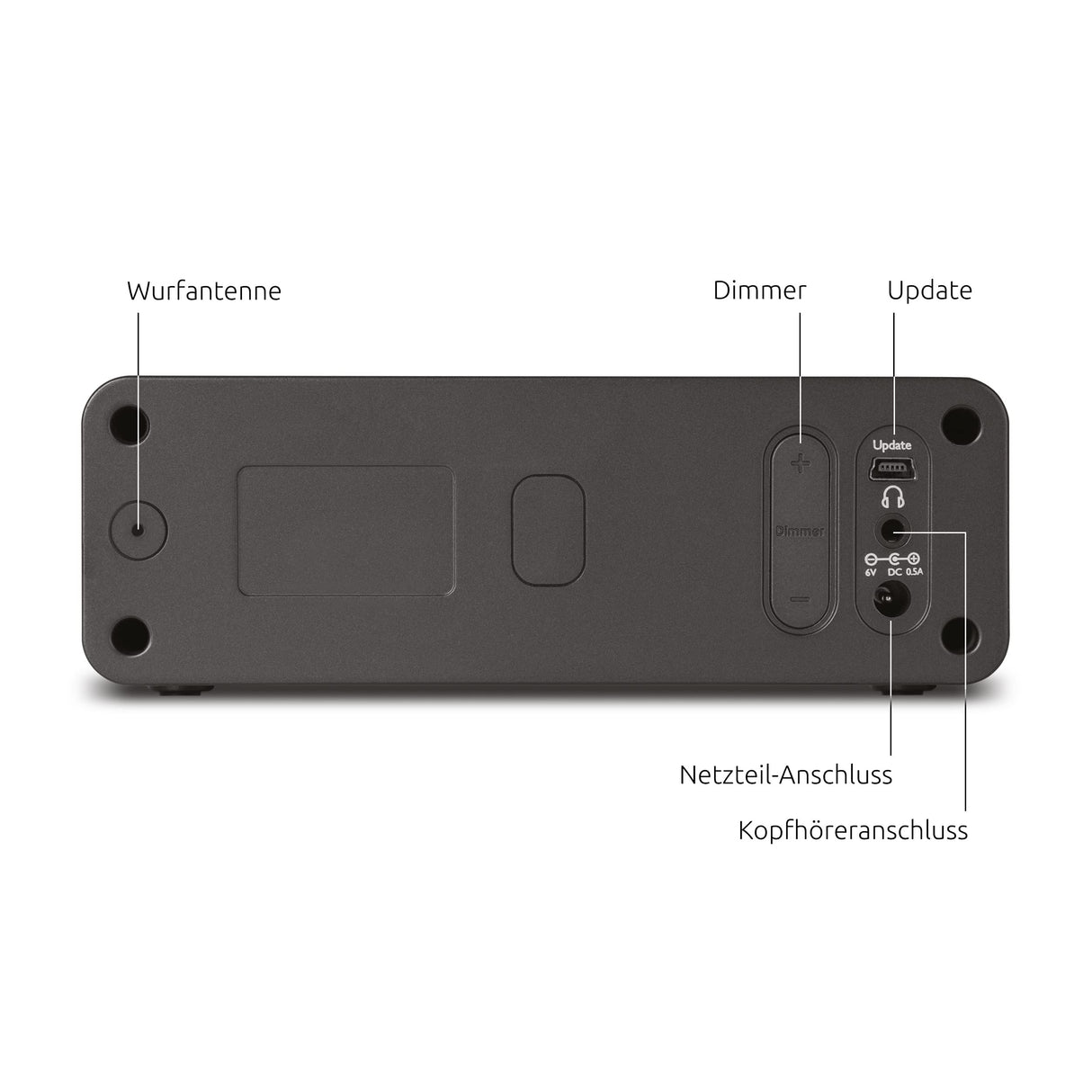 TechniSat DIGITRADIO 51 - DAB+ Radiodespertador, recepción de emisoras DAB y FM, reloj, despertador con alarma dual ajustable, pantalla atenuable y entrada para auriculares, negro