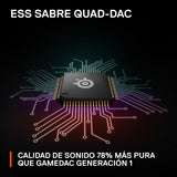 SteelSeries GameDAC Gen 2 (Xbox) amplificador de audio de alta resolución - ESS Sabre Quad-DAC - Cancelación de ruido por IA - Audio espacial 360° - Certificado de alta resolución - PC, Xbox, PS5, PS4