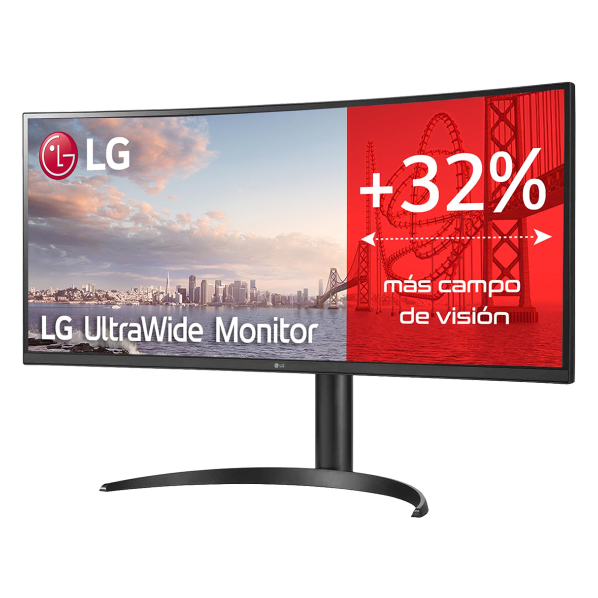 LG 34WQ75C-B - Monitor UltraWide Ultrapanorámico 34 pulgadas, 21:9, Panel IPS: 3440x1440, 300cd/m², 1000:1, sRGB >99%, diag. 86.6cm, entr: HDMIx2, RJ45, 2PBP, Inclinación Ajustable, Color Negro