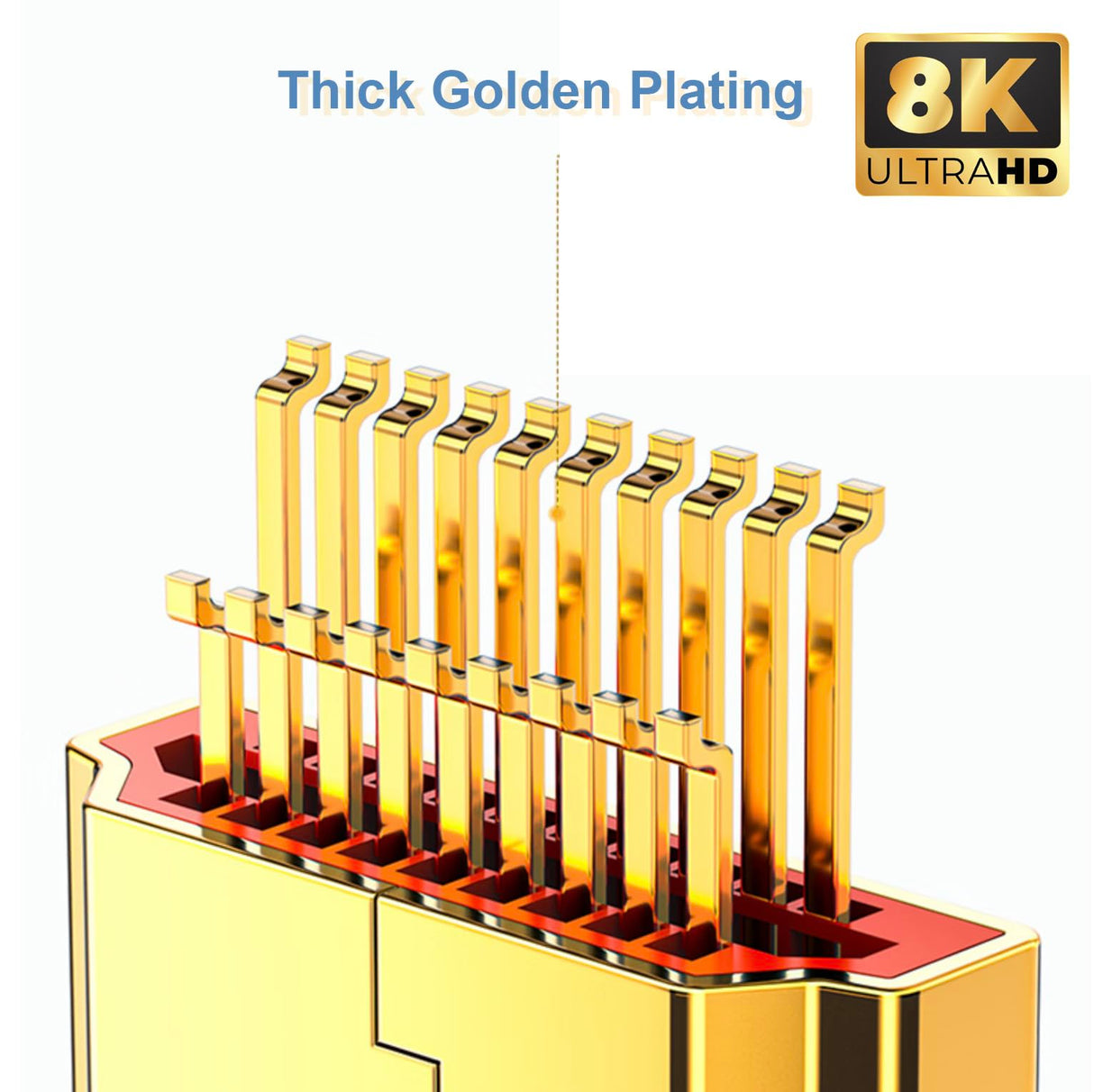 Elfcam-8K-Cable HDMI a fibra óptica 120M(48 Gb/s, eARC VRR, ultra alta definición, para cine y juego, chip alemán Silan+láser V26, fibra resistente a las plegadas–compatible con PS5, Xbox, PC y TV 8K