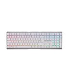 CHERRY MX 3.0S Wireless, teclado Gaming mecánico inalámbrico con iluminación RGB, distribución de teclado alemán (QWERTZ), conexión Bluetooth, radiofrecuencia o cable, switches MX BROWN, blanco