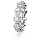 Swarovski Anillo Una Angelic, Talla redonda, Blanco, Baño de rodio