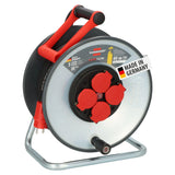 Brennenstuhl Professional SteelCore Carrete SC 4100 IP44 (40 m, cuerpo de tambor de chapa, uso en obra y uso en exteriores permanente, fabricado en Alemania)
