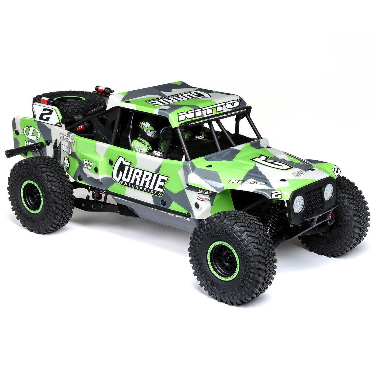 LOSI Coche RC Truck 1/10 Rey U4 4WD Rock Racer Brushless RTR (batería y Cargador no Incluido) con Smart and AVC, Verde, LOS03030T2
