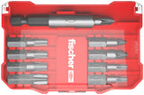 fischer L-Boxx PowerFast II, 1.800 tornillos PowerFast II para aglomerado en 11 dimensiones con rosca completa y parcial, para un procesamiento rápido y flexible, incluye juego ProfiBit