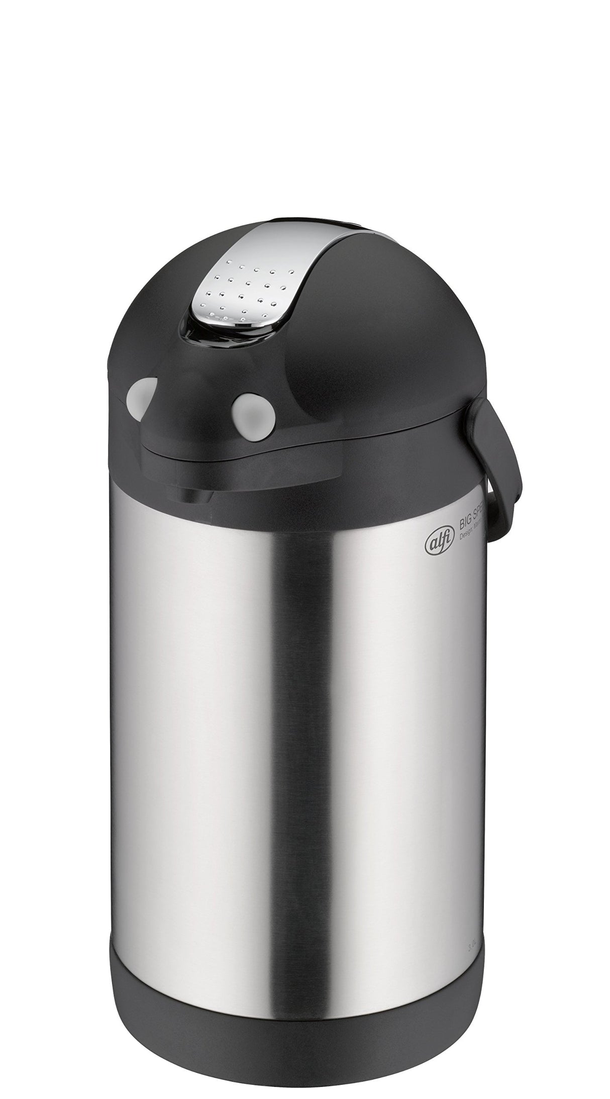 Alfi 30887020300 - Jarra dispensadora de Bebidas, 3 l, Acero Inoxidable Mate, Color Gris y Negro