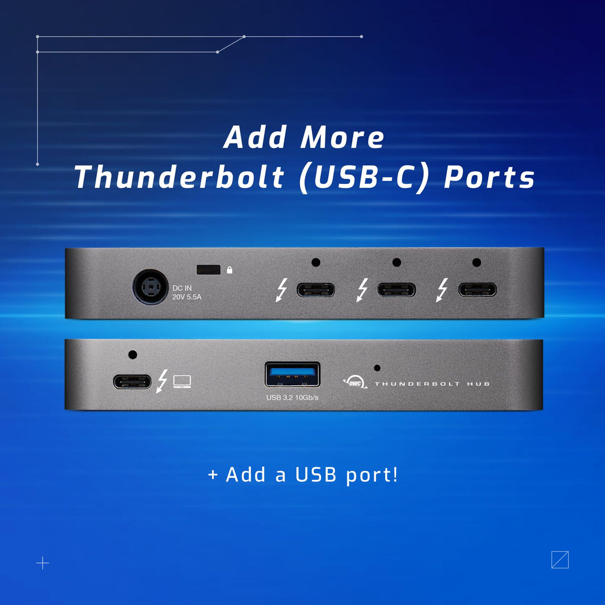 OWC - Hub Thunderbolt - Hub Thunderbolt 4 con 5 Puertos para Mac y Windows