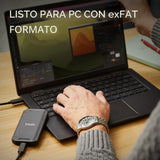 SanDisk SSD Profesional de 4 TB PRO-G40 hasta 3000 MB/s, Unidad Externa de Estado sólido, Thunderbolt 3 (40 Gbps), USB-C (10 Gbps) Ultra Resistente IP68 Resistente al Polvo y al Agua