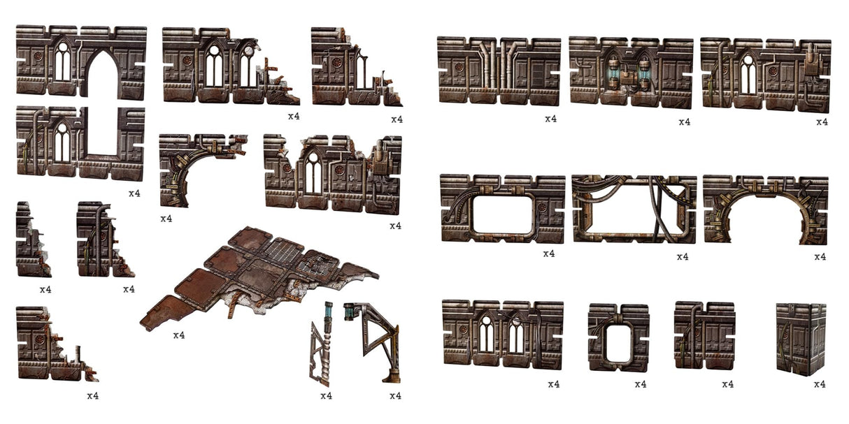 Battle Systems Terreno de Ciencia ficción - Terreno Espacial Modular 3D de 28 mm Juegos de Guerra y Juegos de rol - Modelos de construcción de Varios Niveles Impresos a Todo Color 3D