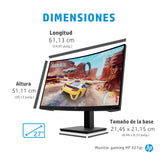 HP X27qc – Monitor Gaming de 27" Quad HD (2560 x 1440 a 165Hz, VA, Curvatura 1500R, 16:9, 1ms, HDMI, Low Blue Light, Antirreflectante, AMD Freesync Premium, Compatible con Consolas) Negro