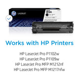 HP 85A CE285A Negro, Cartucho Tóner Original, de 1.600 páginas, para impresoras HP LaserJet P1102, P1102w, M1132 MFP, Pro M1212 MFP, Pro M1210, Pro M1217nfw y Pro M1212nf MFP
