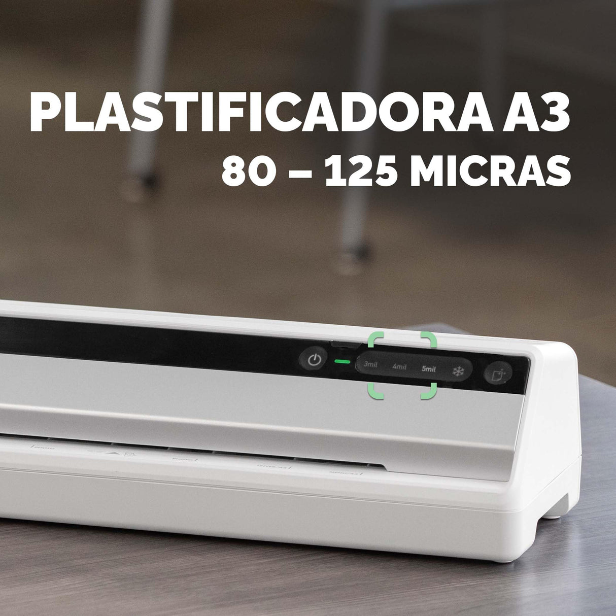 Fellowes Plastificadora Saturn A3 Pequeña Oficina – InstaHeat, lista en 60 segundos, sin atascos, apagado automático – Para fundas de 80/100/125 micras – Incluye 10 fundas – Uso en casa y oficina