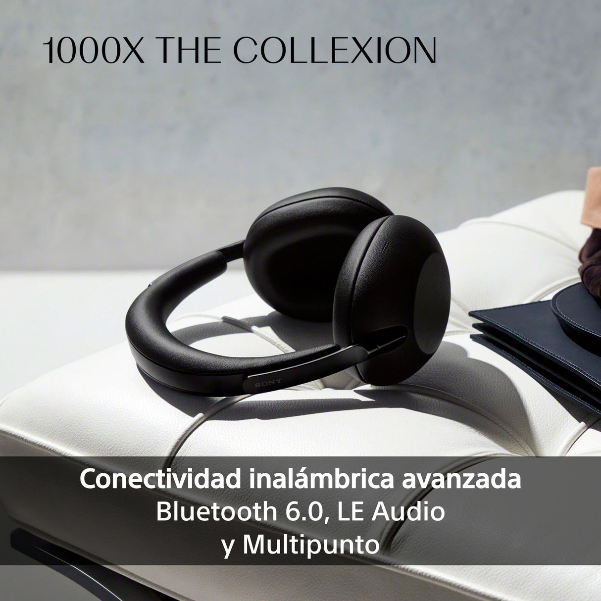 Sony 1000X The COLLEXION Auriculares de Lujo Bluetooth inalámbricos, con Noise Cancelling Premium, Sonido Hi-Res Estudio; 360 Spatial Audio; Estuche Resistente; Platino, Nuevo Modelo