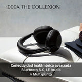 Sony 1000X The COLLEXION Auriculares de Lujo Bluetooth inalámbricos, con Noise Cancelling Premium, Sonido Hi-Res Estudio; 360 Spatial Audio; Estuche Resistente; Platino, Nuevo Modelo