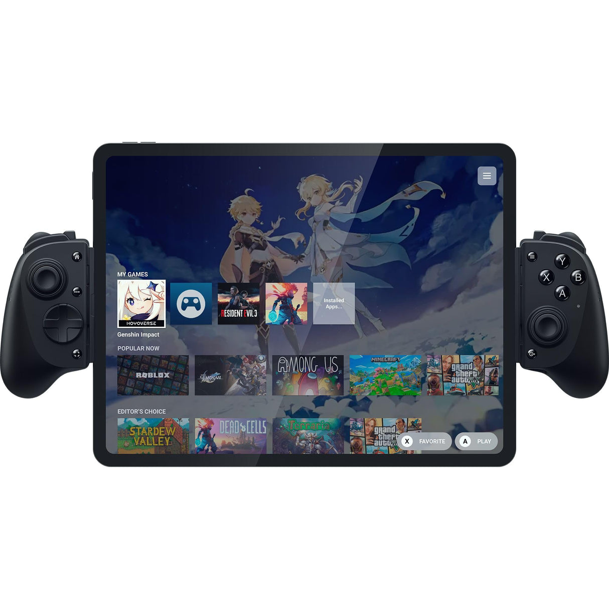 Razer Kishi V3 Pro XL - Mando gaming USB C para tablets de tamaño completo - iPads y tabletas Android de hasta 13" - Plug-and-Play - sticks analógicos (12 botones - háptica Sensa HD) Negro