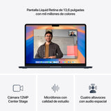 Apple 2025 MacBook Air de 13 Pulgadas con Chip M4: diseñado para Apple Intelligence, Pantalla Liquid Retina de 13,6 Pulgadas, 16 GB de Memoria unificada, 256 GB SSD, Teclado español; Medianoche