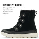Sorel Explorer Joan WP, Botas de invierno impermeables, Mujer, Black Fawn Explorer 2 Joan Faux Fur, 39.5 EU