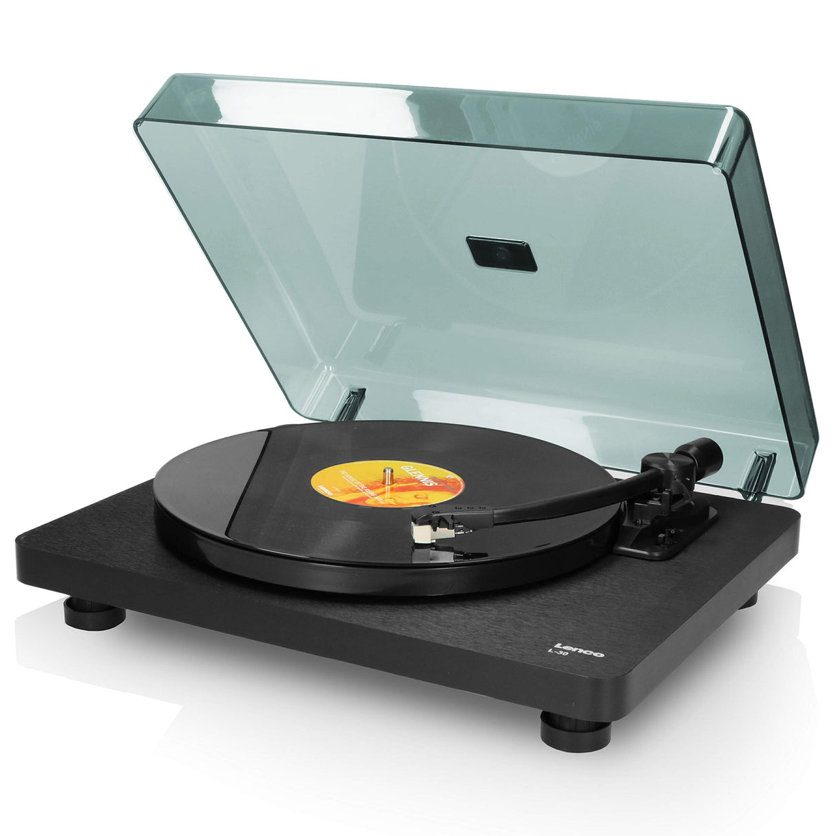Lenco L-30BK Tocadisco - Tocadiscos (Tocadiscos de Tracción Por Correa, Semiautomático, Negro, 33.45 Rpm, Corriente al terna, 410 mm )