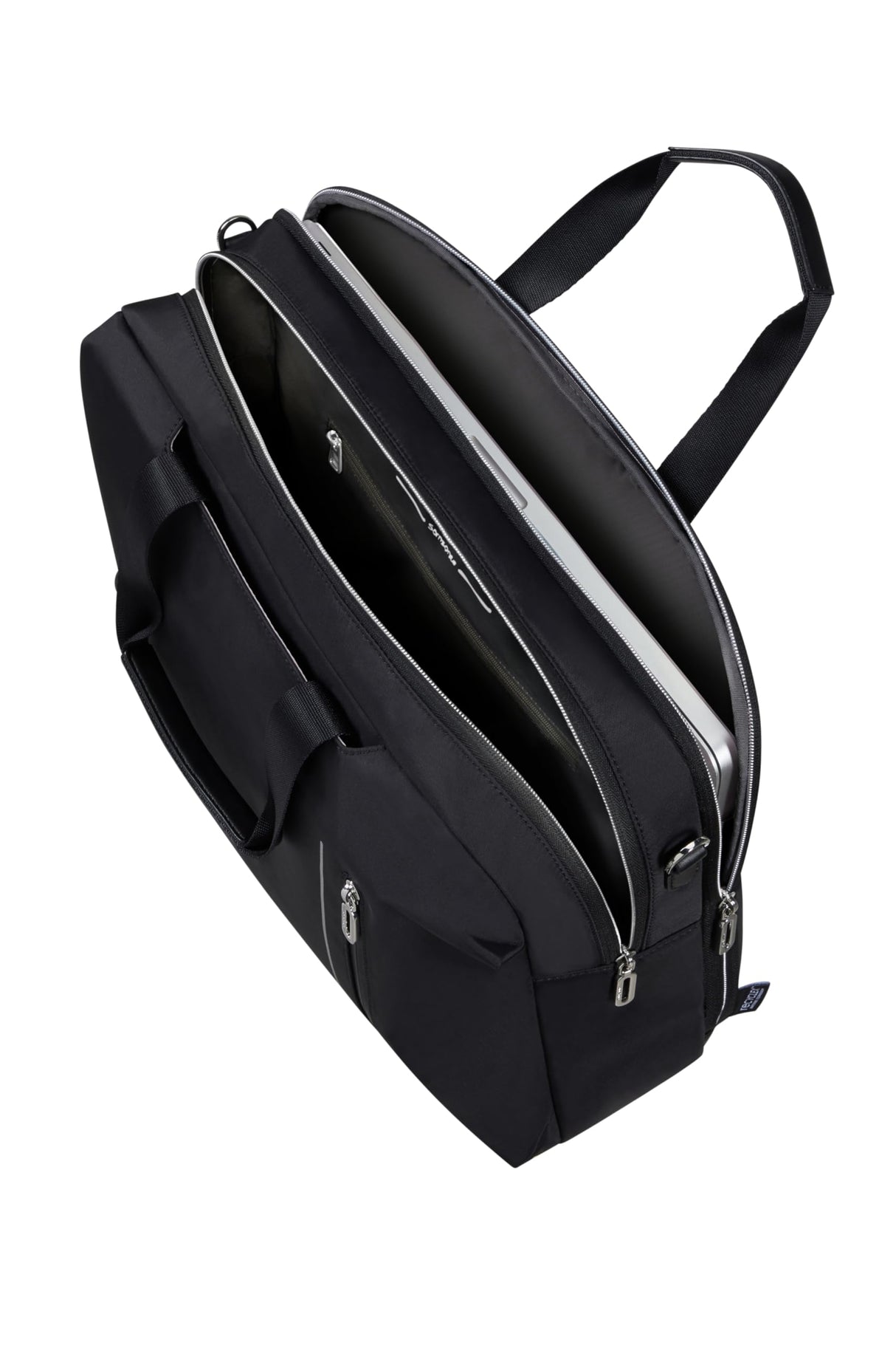 Samsoniten curso: bolsa para computadora portátil con 2 compartimentos de 15.6 pulgadas, 40 cm, 15 l, negro (negro)