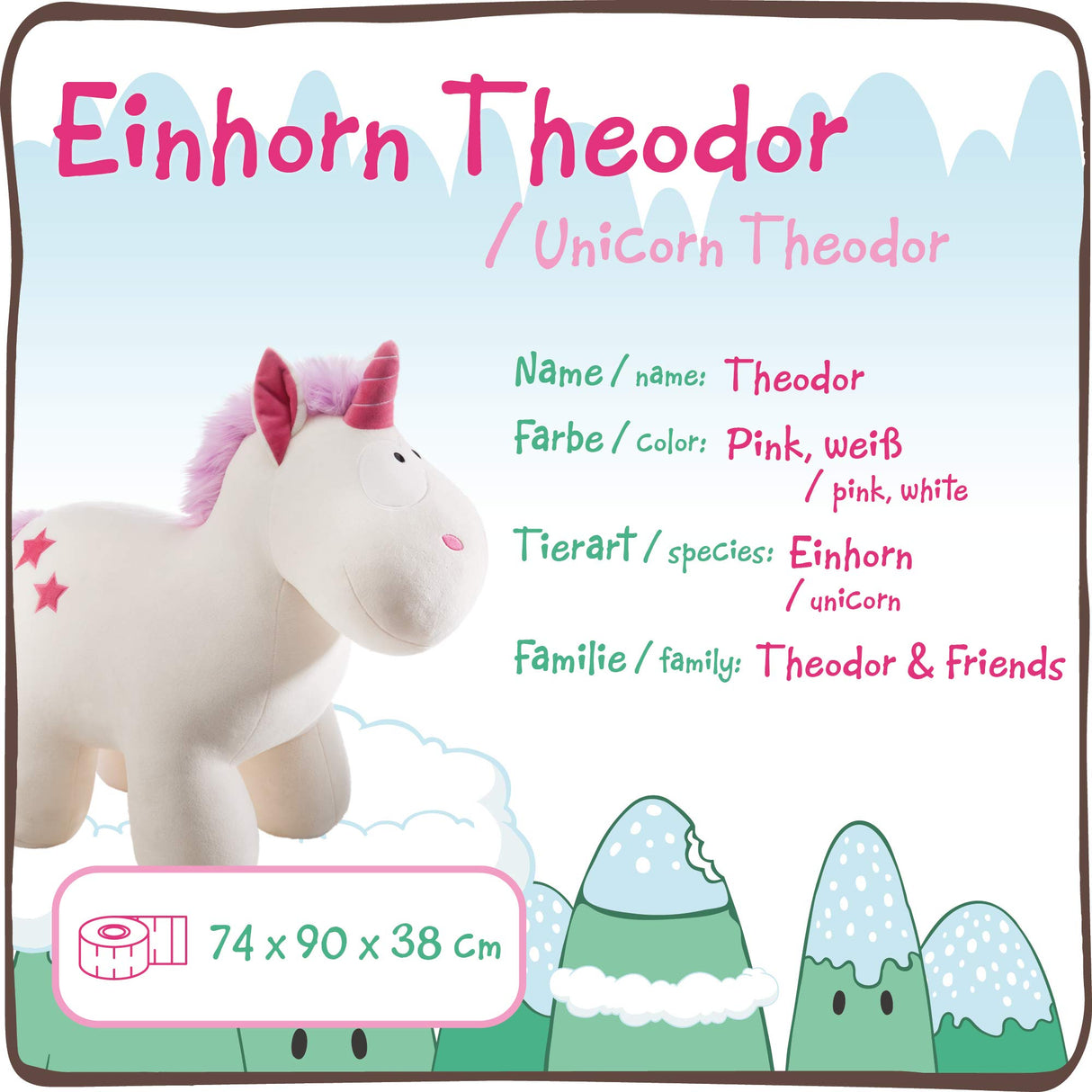 Nici – Unicornio Theodor 40126. Asiento. 80 cm. Soporta hasta 100 kg