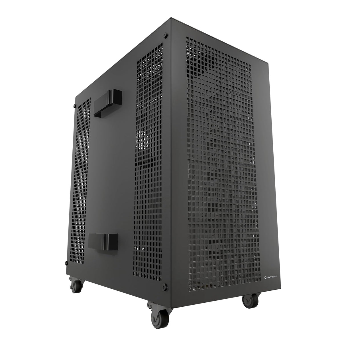 UNYKAch Caja E-ATX Workstation AI Pro 1500 Capaz de Albergar Placas Base con Doble CPU y Dos Fuentes de Alimentación. Admite hasta 4 Tarjetas gráficas y Espacio para 17 Discos Duros