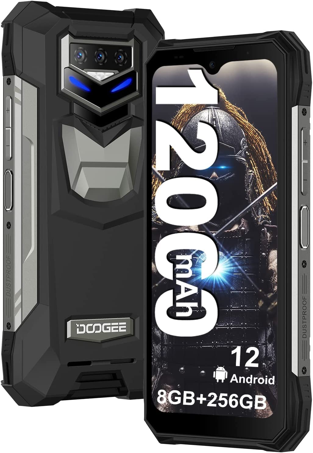 DOOGEE S89 Pro Móvil Resistente 12000mAh, 8GB + 256GB, Cámara Triples 64MP+Visión Nocturna 20MP, 6.3 FHD+, IP68/IP69K 4G Telefono Móvil Android 12, OTG/NFC/GPS, Carga Inalámbrica