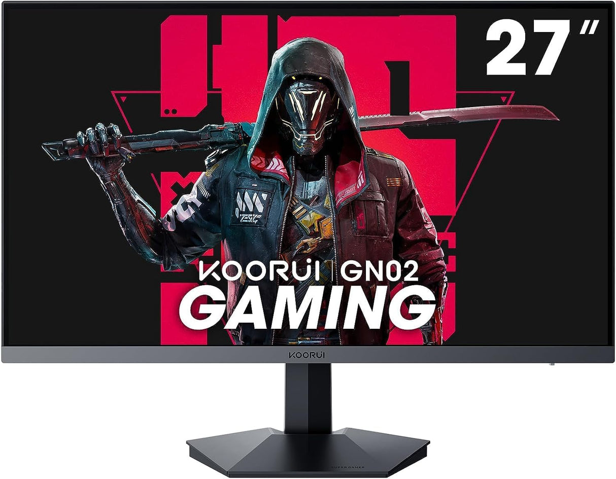KOORUI Monitor 27 Pulgadas,Monitor Gaming 240Hz, Pantalla Ordenador FHD, 1ms, Adaptive Sync (1920 x 1080p, DCI-P3 90%, SRGB 100%, HDMI, DisplayPort, VESA 75x75)