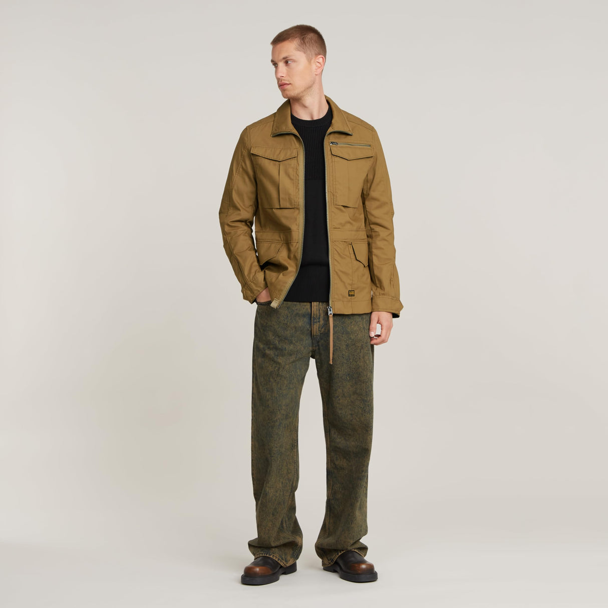 G-Star Para Hombre Rovic Slim Field Jacket, Marrón (kangaroo D24282-D389-7162), XXL