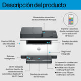 HP LaserJet M235sdw 8J9K7F, Impresora Láser A4 Multifunción Monocromo a doble cara automática, Escaner, Copiadora (29 ppm, Wi-Fi, Ethernet, Procesador 500MHz, Memoria 64MB, HP Smart App) Blanca y Gris