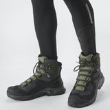Salomon Quest Element Gore-Tex Botas de Senderismo de Piel para Hombre, Impermeable, Agarre Máximo, Zapatos Trekking, Black, 44 2/3