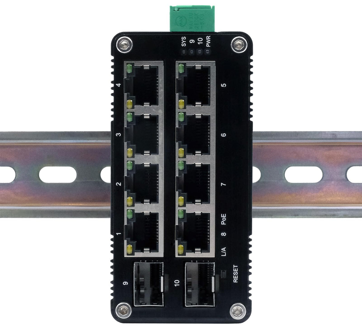 EXSYS EX-62035MPoE-SFP-8+2 Puertos industriales Gigabit SFP PoE+ Mini Switch Web Managed