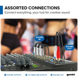 Gemini Sound GEM-12USB Mezclador analógico de 12 canales compactos que incluye 4 canales de micrófono, EQ de 3 bandas, reproducción USB de la memoria USB y Streaming Bluetooth