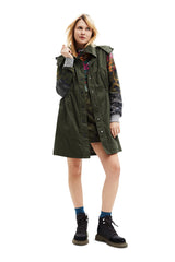 Desigual Chaq_Jorja, 4092 Kaki Parka, Verde, XS para Mujer