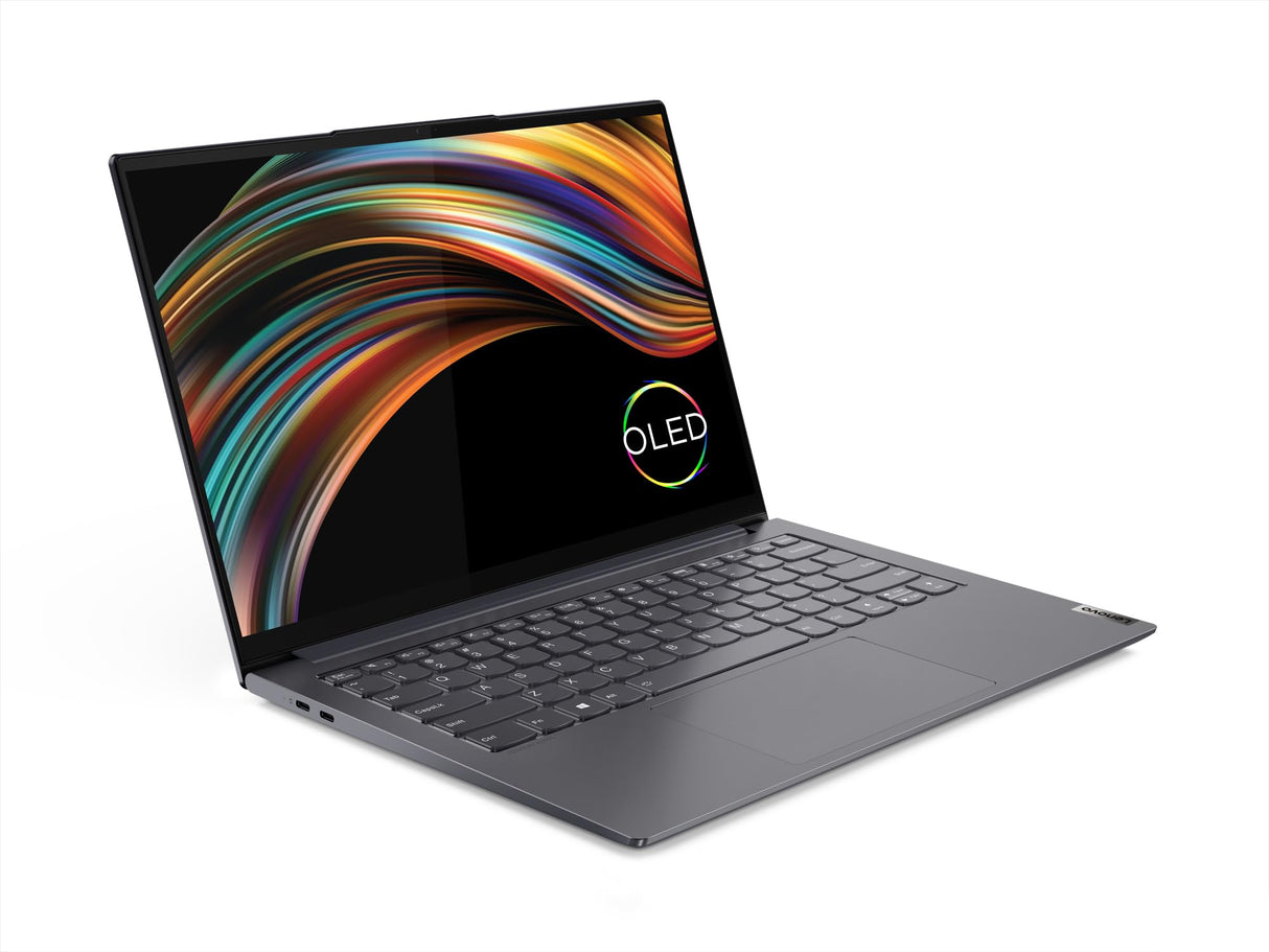 Lenovo Yoga Slim 7 Pro - Ordenador Portátil 14" 2.8K OLED 90Hz (AMD Ryzen 7 5800H,16GB RAM,512GB SSD,AMD Radeon Graphics,Windows 11 Home) Gris, Teclado QWERTY Portugués (82N50074PG)